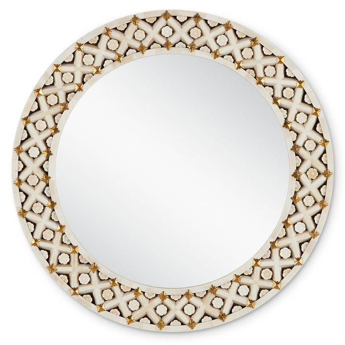 Currey and Company Mirror from the Ellaria collection in Natural/Brass/Mirror finish
