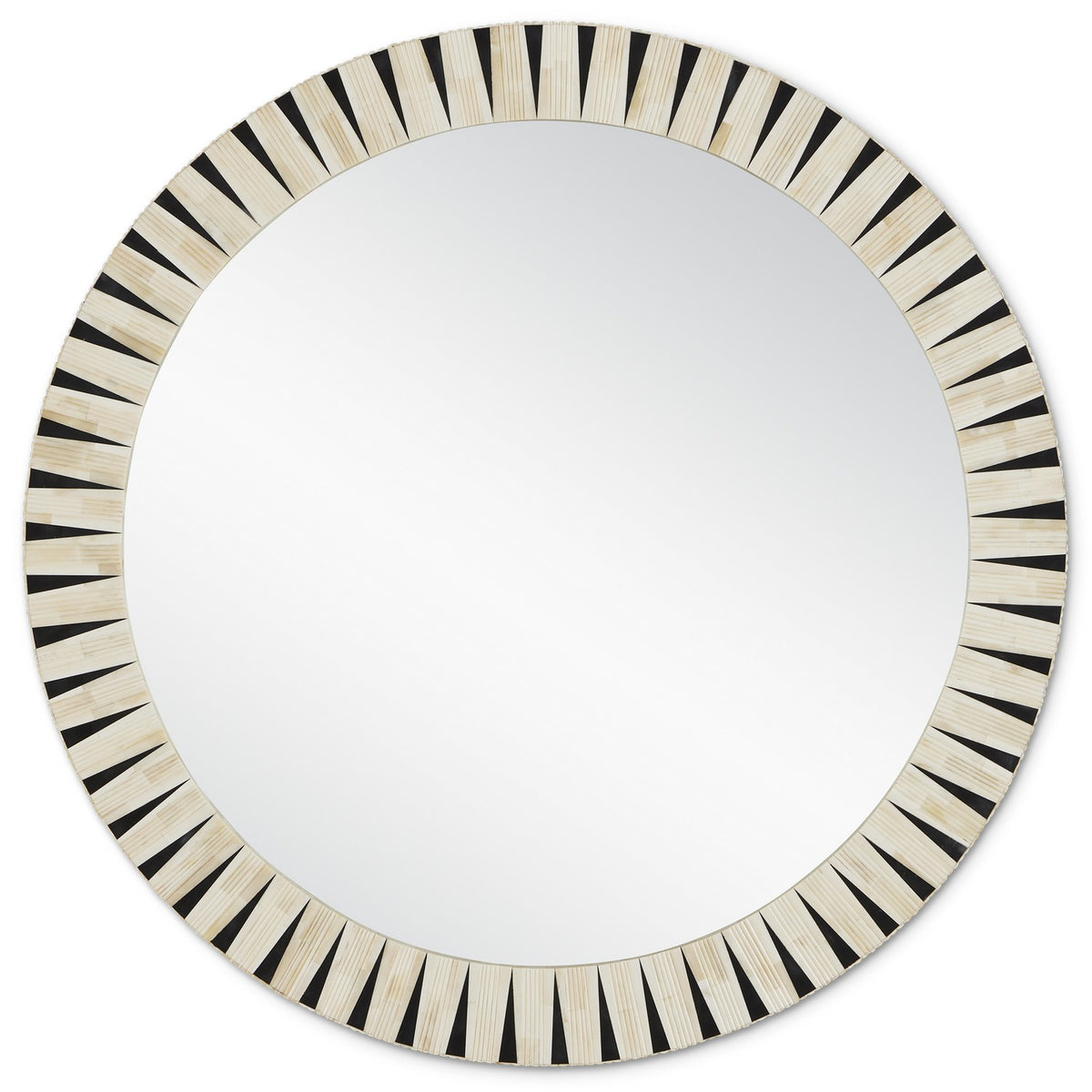 Currey and Company - 1000-0137 - Mirror - Arvi Round Mirror - Natural/Black/Mirror