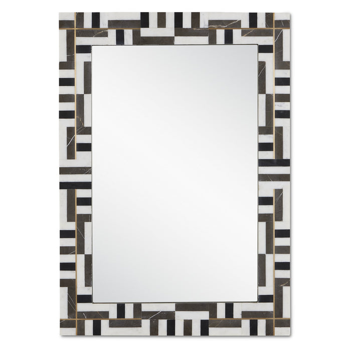 Currey and Company Mirror from the Gentry collection in Natural/Brass/Mirror finish