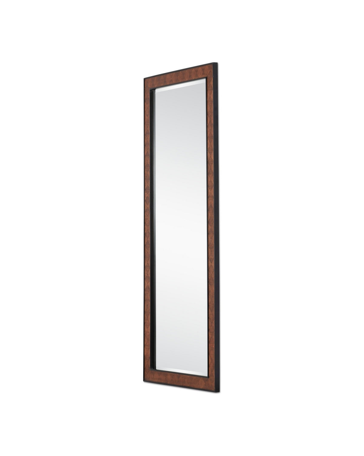 Currey and Company - 1000-0144 - Floor Mirror - Dorian - Kona/Black