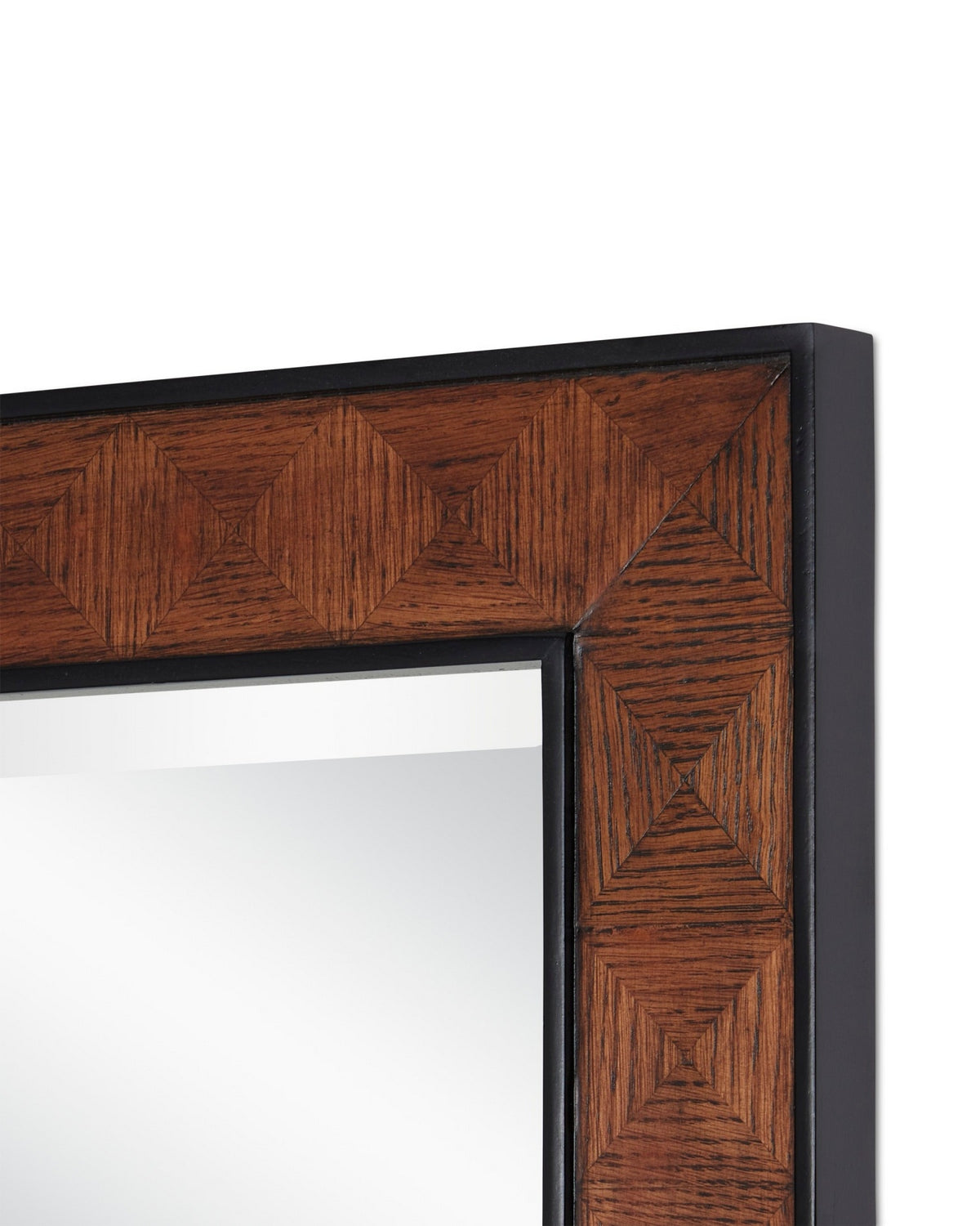 Currey and Company - 1000-0144 - Floor Mirror - Dorian - Kona/Black