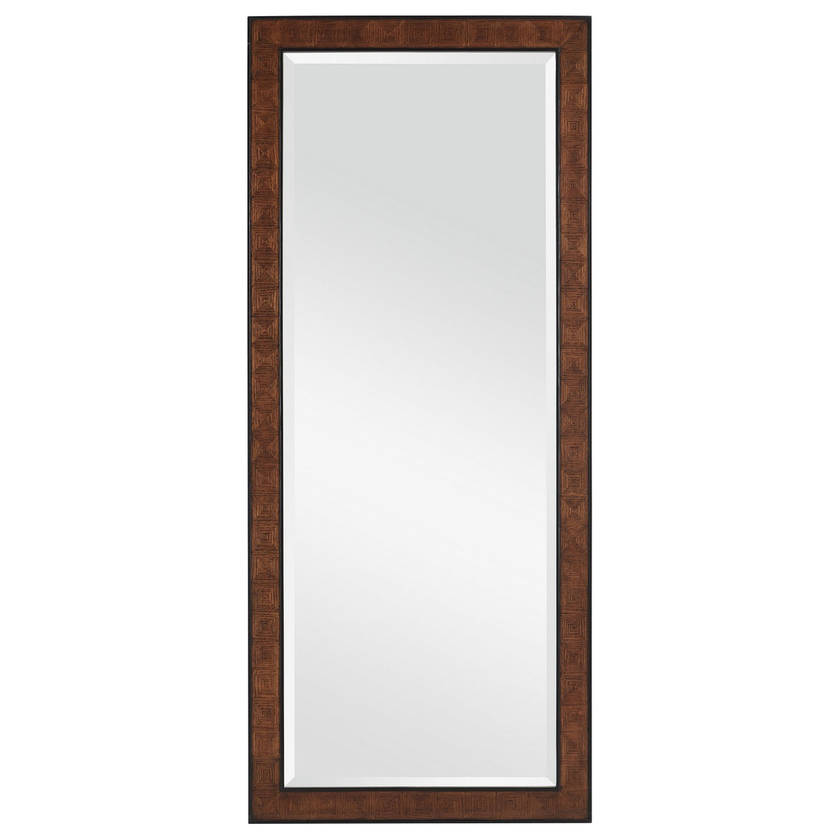 Currey and Company - 1000-0144 - Floor Mirror - Dorian Collection - Kona/Black/Mirror