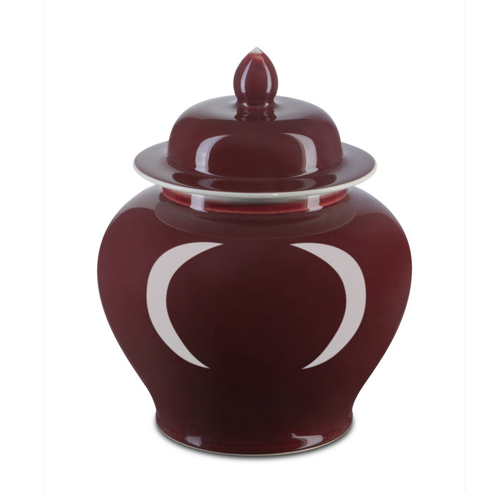 Currey and Company Jar from the Oxblood collection in Imperial Red finish
