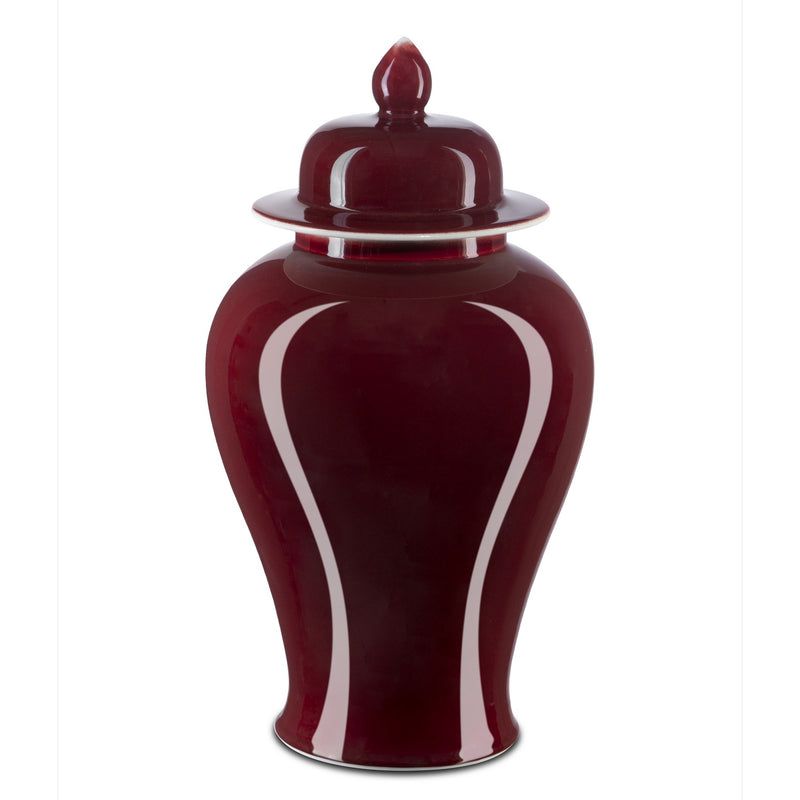 Currey and Company - 1200-0685 - Jar - Oxblood Collection - Imperial Red