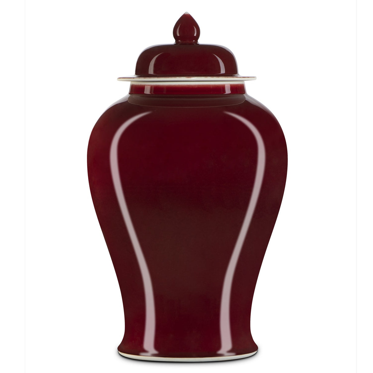 Currey and Company - 1200-0686 - Jar - Oxblood - Imperial Red