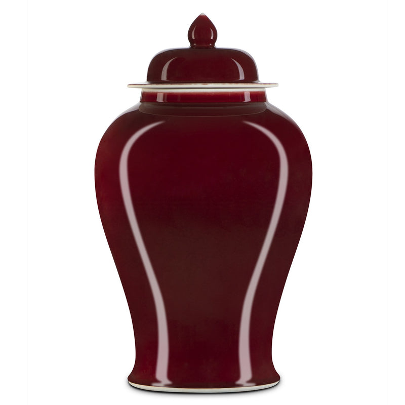 Currey and Company - 1200-0686 - Jar - Oxblood - Imperial Red