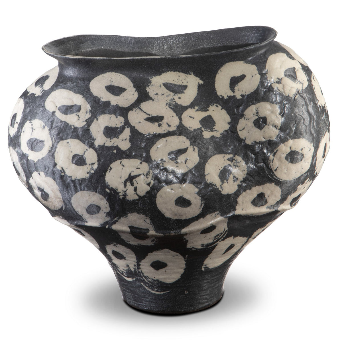 Currey and Company - 1200-0712 - Bowl - Japonesque Bowl - Black/Light Mud