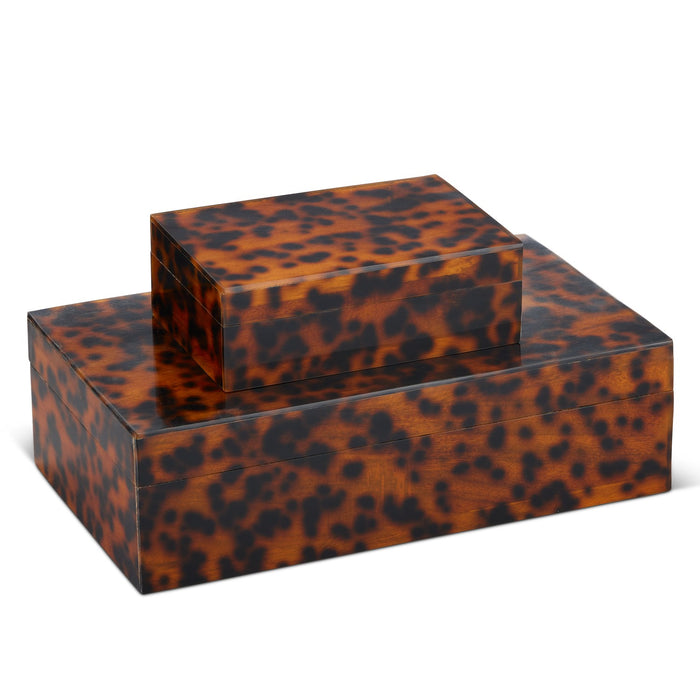 Currey and Company Box Set of 2 from the Faux collection in Brown/Black finish