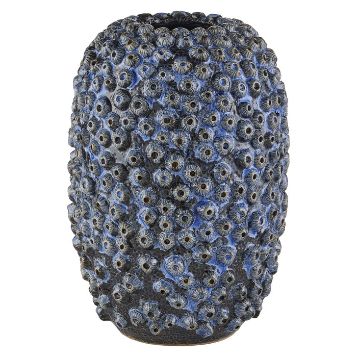 Currey and Company Vase from the Deep Sea collection in Reactive Blue finish