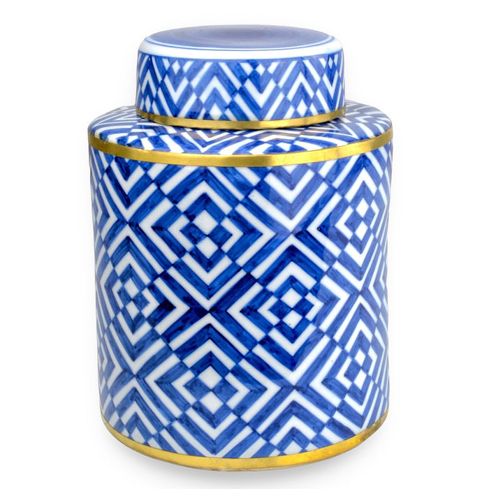 Currey and Company Jar in Blue/White finish