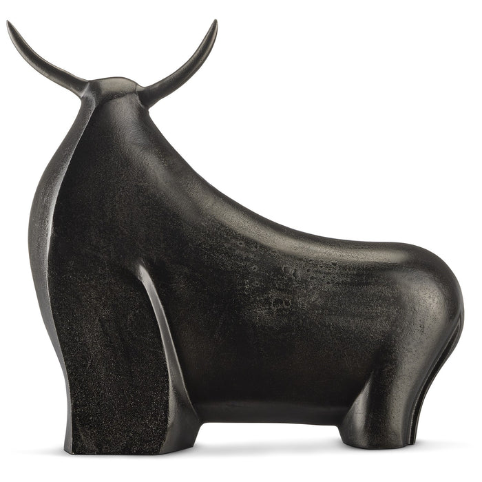 Currey and Company - 1200-0753 - Sculpture - Ferdinand Bull - Graphite