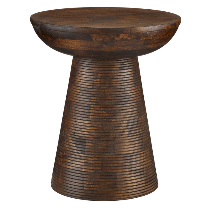 Currey and Company Accent Table from the Gati collection in Umber finish