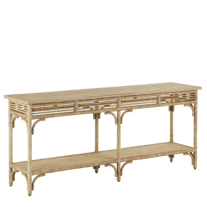 Currey and Company Console Table from the Olisa collection in Natural/Brown Carafe finish
