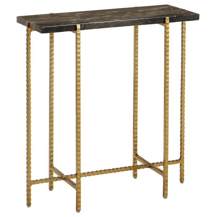 Currey and Company Side Table from the Flying collection in Natural/Gold finish