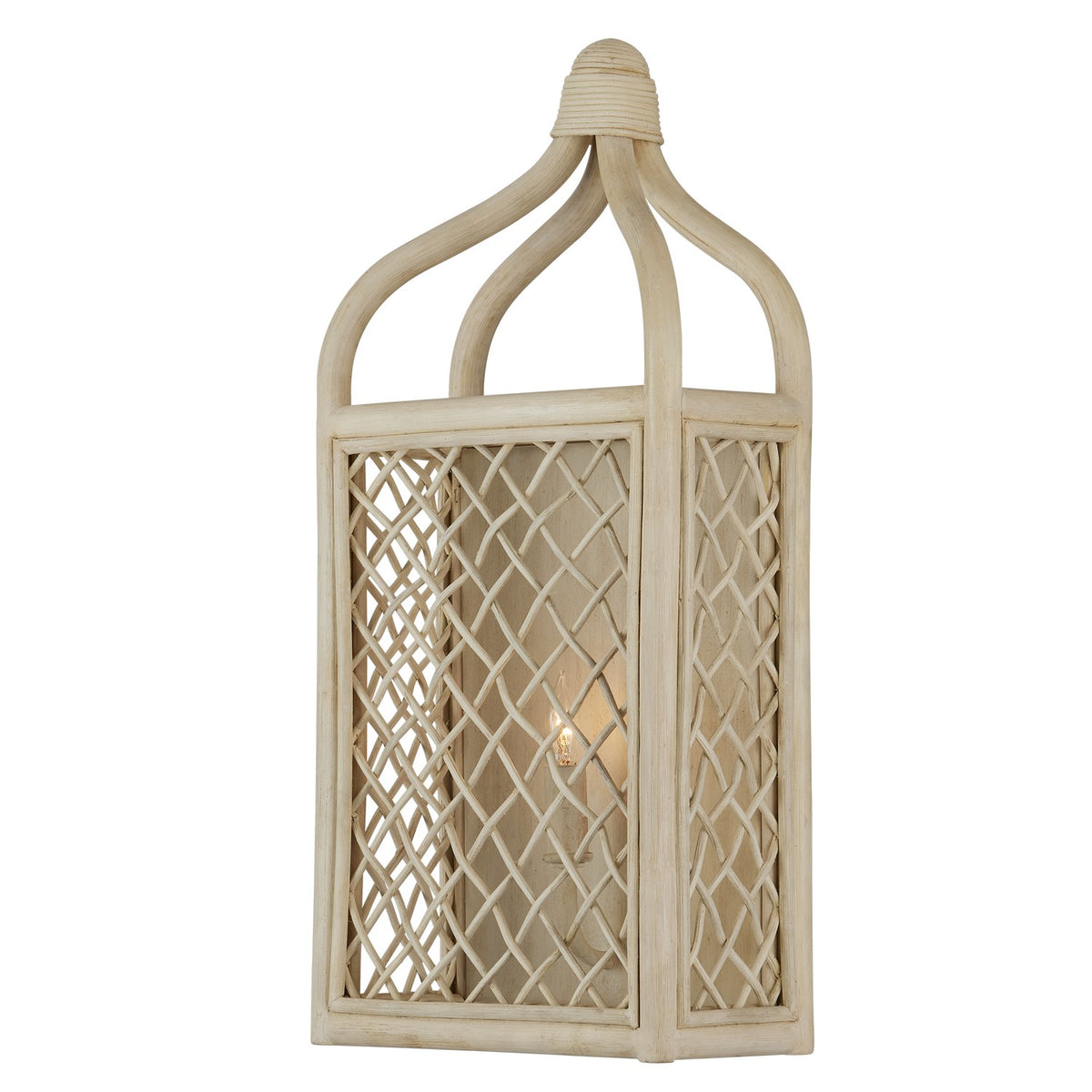 Currey and Company - 5000-0233 - One Light Wall Sconce - Wanstead Collection - Bleached Natural/Antique Pearl