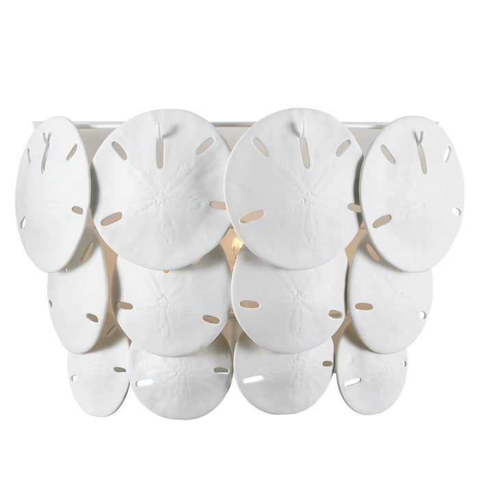 Currey and Company Three Light Wall Sconce from the Marjorie Skouras collection in Sugar White/White finish