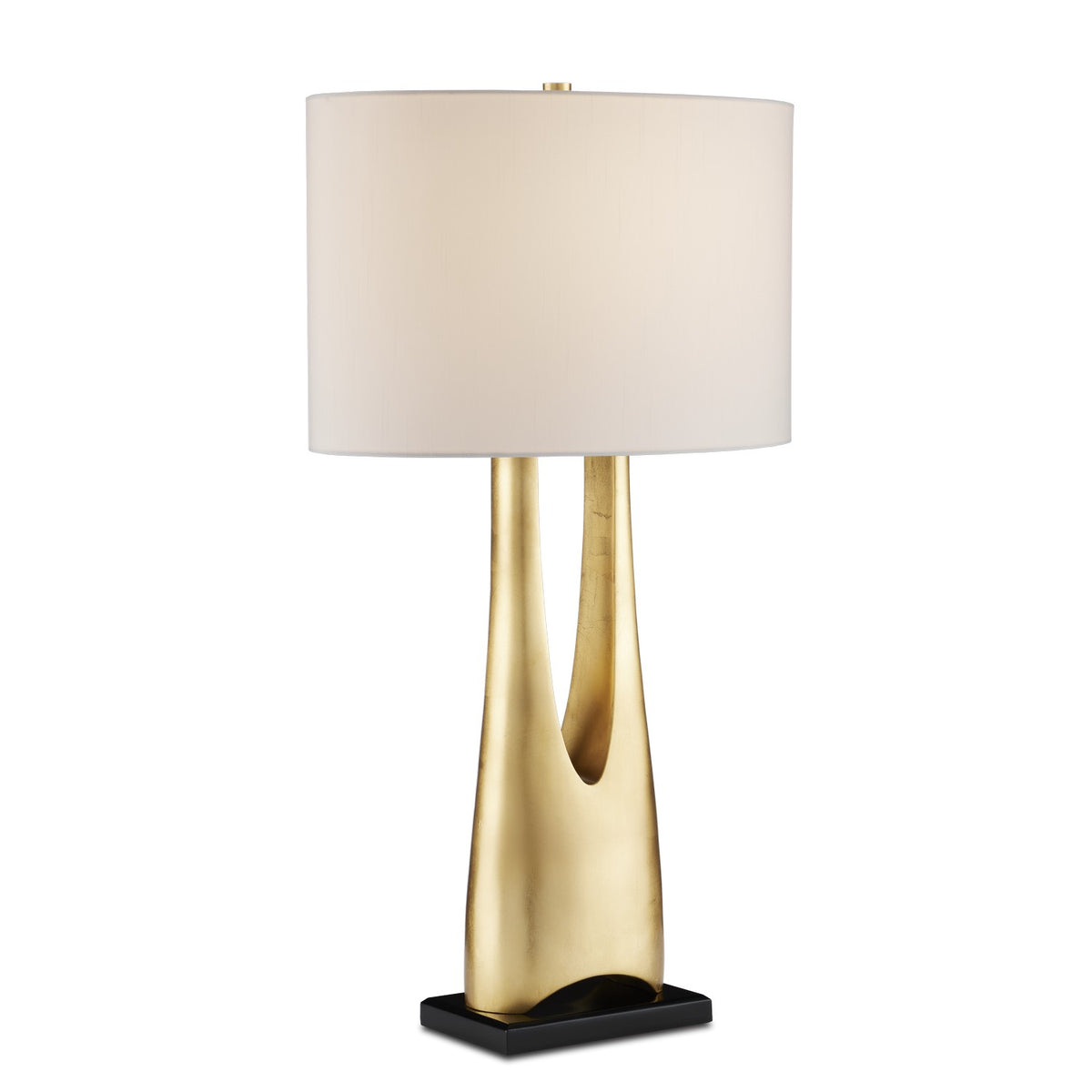 Currey and Company One Light Table Lamp from the La Porta collection in Contemporary Gold Leaf/Black finish