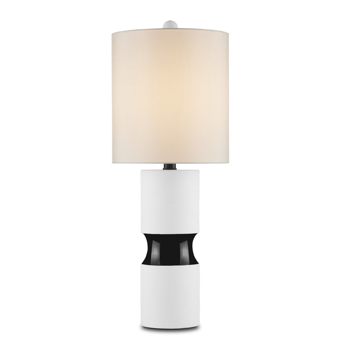 Currey and Company One Light Table Lamp from the Althea collection in Off White/Black finish