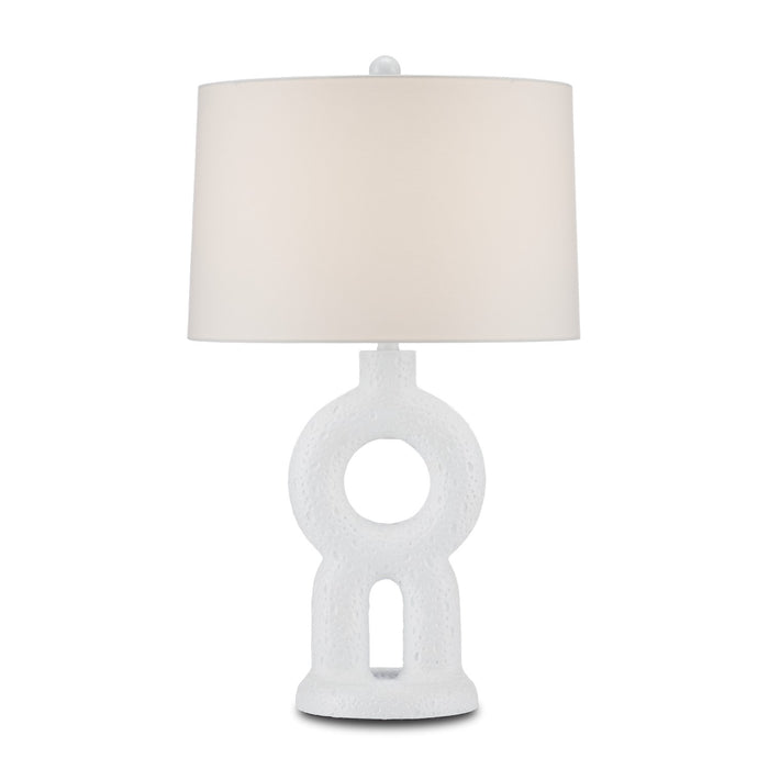 Currey and Company One Light Table Lamp from the Ciambella collection in White finish