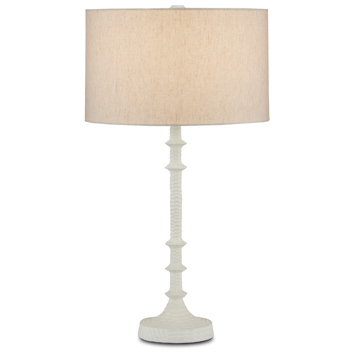 Currey and Company One Light Table Lamp from the Gallo collection in Gesso White finish