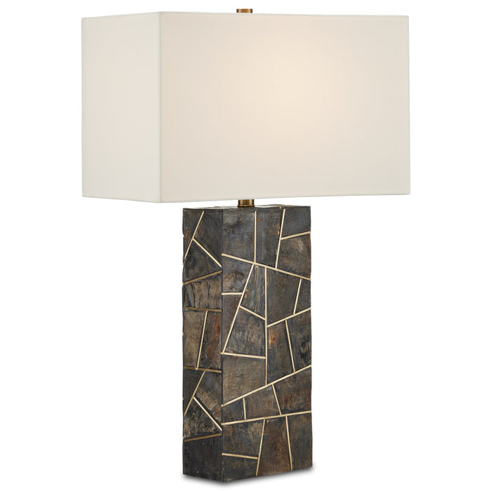 Currey and Company One Light Table Lamp from the Carina collection in Natural/Brass finish