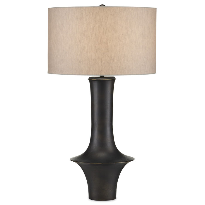 Currey and Company One Light Table Lamp from the Silvestri collection in Black finish