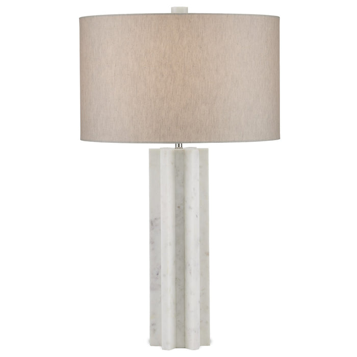 Currey and Company One Light Table Lamp from the Mercurius collection in White finish