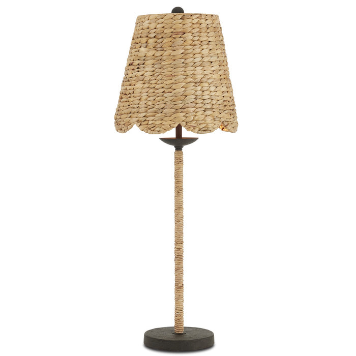 Currey and Company One Light Table Lamp from the Suzanne Duin collection in Natural/Mole Black finish