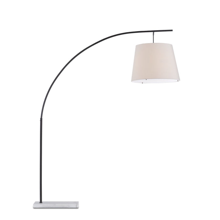 Currey and Company Two Light Floor Lamp from the Cloister collection in Oil Rubbed Bronze/White finish