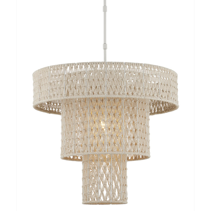 Currey and Company One Light Chandelier from the Counterculture collection in Natural/White finish