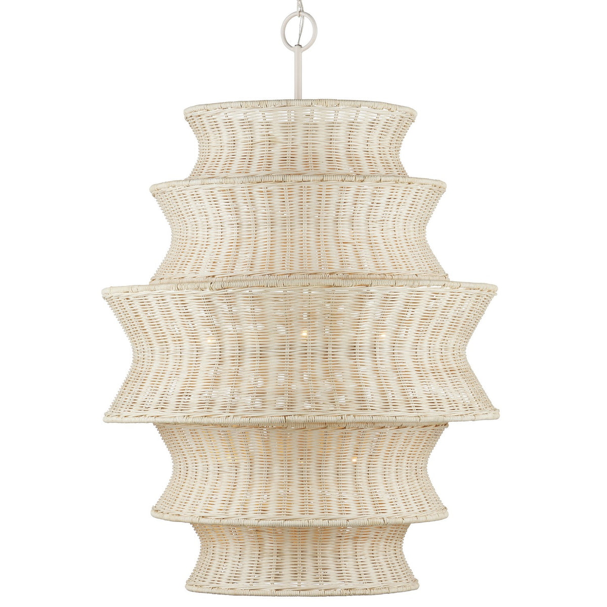 Currey and Company - 9000-1083 - Nine Light Chandelier - Phebe Collection - Bleached Natural/Vanilla