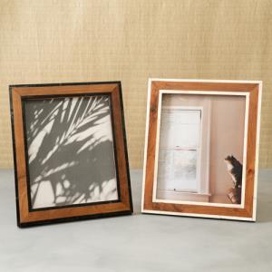 Design Shop White Bone & Wood Photo Frame