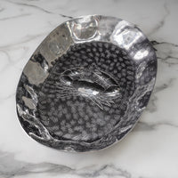 Design Shop Aluminum Hammered Oval Crab Tray