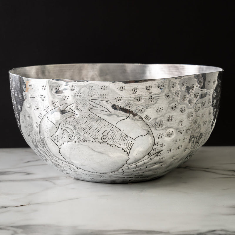 Design Shop Aluminum Hammered Crab Bowl