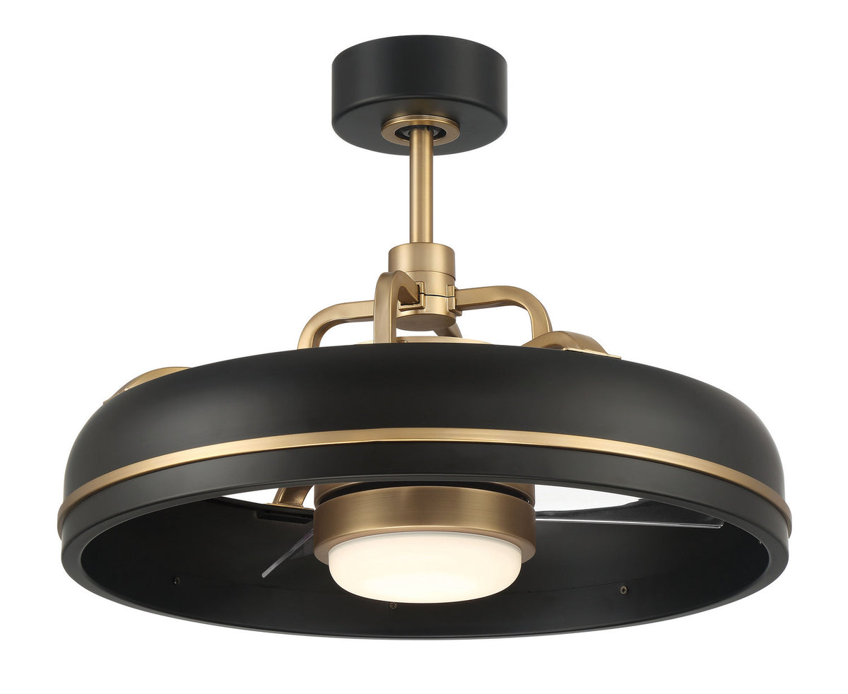 Craftmade - TYL24FBSB3-NWF - 20" Ceiling Fan - Taylor 18" Fandelier no Wifi - Flat Black/Satin Brass