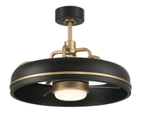 Craftmade - TYL24FBSB3-NWF - 20" Ceiling Fan - Taylor 18" Fandelier no Wifi - Flat Black/Satin Brass