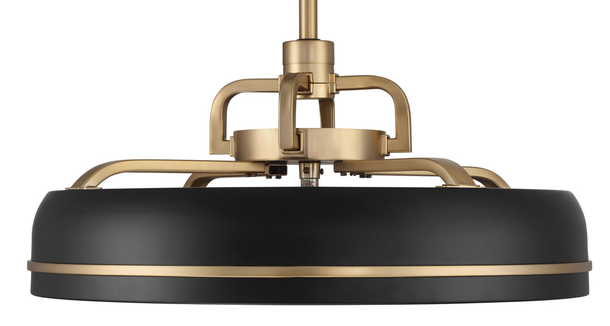Craftmade - TYL24FBSB3-NWF - 20" Ceiling Fan - Taylor 18" Fandelier no Wifi - Flat Black/Satin Brass