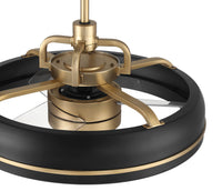 Craftmade - TYL24FBSB3-NWF - 20" Ceiling Fan - Taylor 18" Fandelier no Wifi - Flat Black/Satin Brass