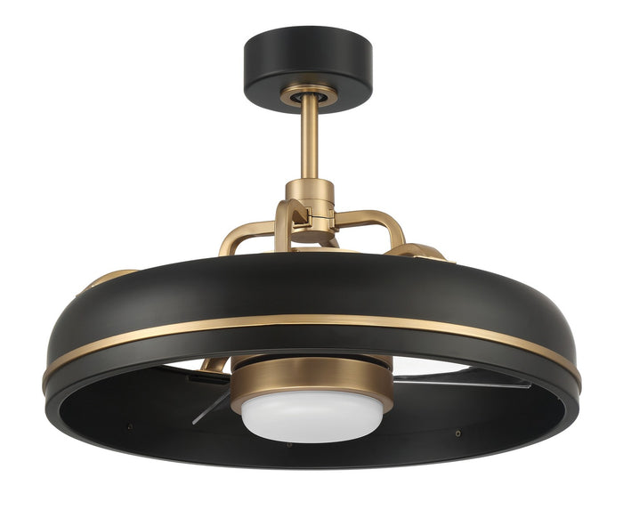 Craftmade 20"Ceiling Fan from the Taylor 24" collection in Flat Black/Satin Brass finish