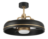 Craftmade - TYL24FBSB3-NWF - 20" Ceiling Fan - Taylor 18" Fandelier no Wifi - Flat Black/Satin Brass