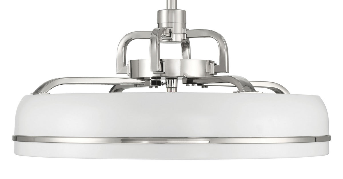 Craftmade - TYL24WPLN3-NWF - 20" Ceiling Fan - Taylor 18" Fandelier no Wifi - White/Polished Nickel