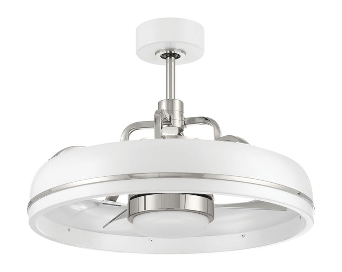 Craftmade 20"Ceiling Fan from the Taylor 24" collection in White/Polished Nickel finish