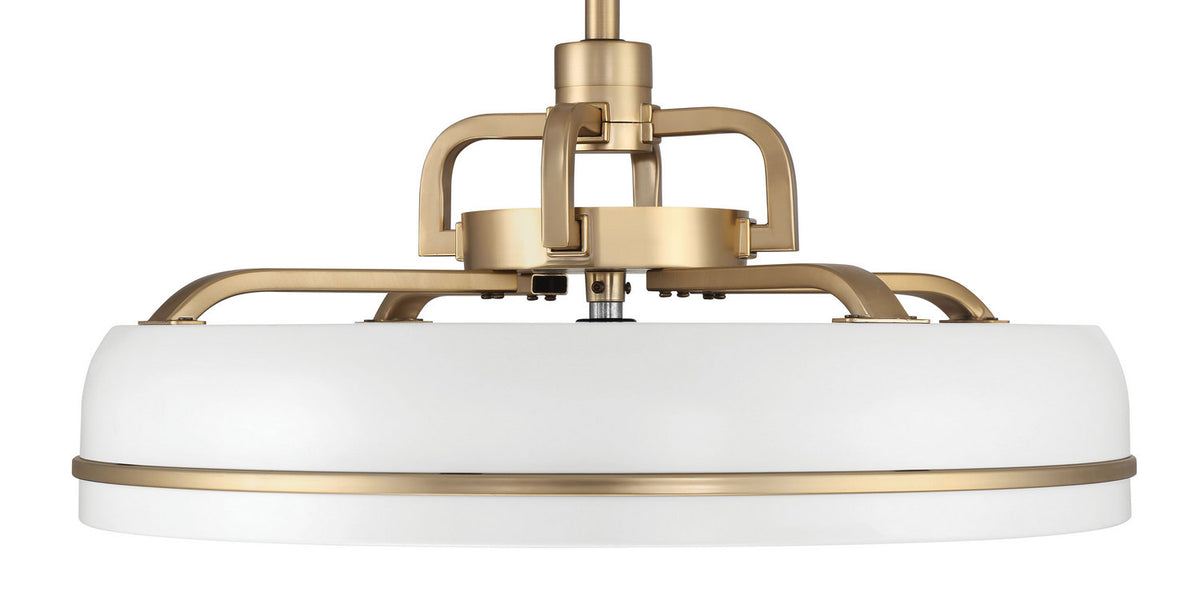 Craftmade - TYL24WSB3-NWF - 20" Ceiling Fan - Taylor 18" Fandelier no Wifi - White/Satin Brass