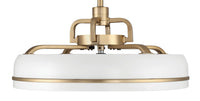Craftmade - TYL24WSB3-NWF - 20" Ceiling Fan - Taylor 18" Fandelier no Wifi - White/Satin Brass