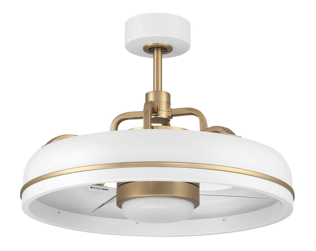 Craftmade - TYL24WSB3-NWF - 20" Ceiling Fan - Taylor 18" Fandelier no Wifi - White/Satin Brass