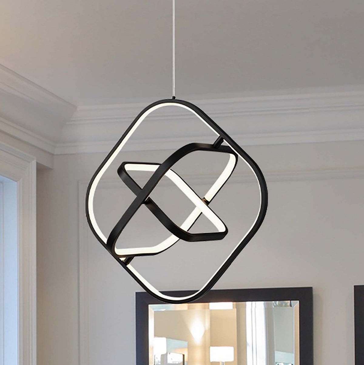 Artcraft - AC6690BK - LED Pendant - Sienna - Semi Gloss Black