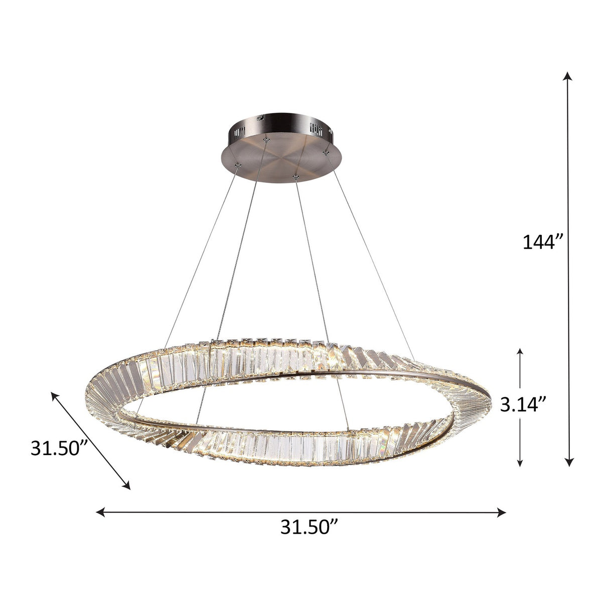 Artcraft - AC6721SN - LED Pendant - Stella - Satin Nickel