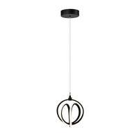 Artcraft - AC6730BK - LED Pendant - Rose - Black