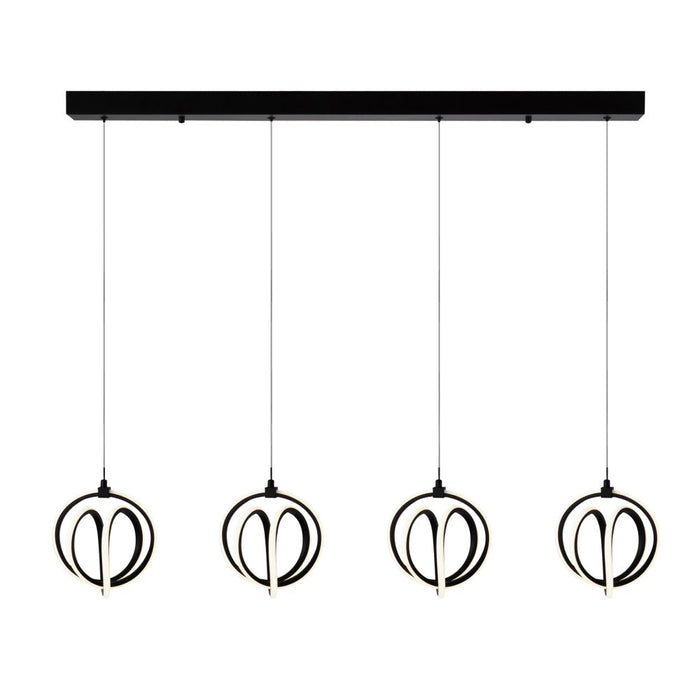 Artcraft LED Chandelier from the Rose Collection collection in Black finish