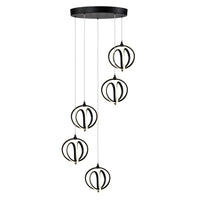 Artcraft - AC6735BK - LED Chandelier - Rose - Black